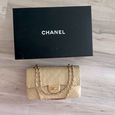 Vintage Chanel Small Double Flap Purse, Come With Box And Certification. Used Gently. In Great Vintage Condition. Please See The Photos For Details Classic Beige Shoulder Bag With Double Flap, Classic Beige Double Flap Bags, Classic Beige Double Flap Shoulder Bag, Beige Formal Bags With Double Flap, Luxury Beige Double Flap Shoulder Bag, Beige Double Flap Bag For Formal Occasions, Formal Beige Bags With Double Flap, Formal Beige Double Flap Bags, Elegant Beige Double Flap Bag