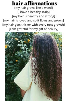 Hair Affirmations, Beauty Spells, Natural Hair Growth Tips, Energy Healing Spirituality, Spiritual Manifestation, How To Get Thick, Positive Self Affirmations