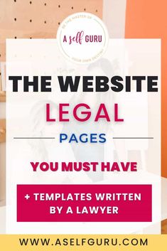 the website legal pages you must have