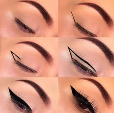 Doll 10 Beauty on Instagram: “How to get the perfect most crisp wing brought to you @_cloebeauty and our 2thePoint Double-Ended Liquid Eyeliner!🙌 Who is going to master…” Eyeliner Cat, Double Eyeliner, Silver Eyeliner, Halloweenský Makeup, Tutorial Eyeliner, Eyeliner For Hooded Eyes, Gold Eyeliner, Maquillage On Fleek, Eyeliner Tips