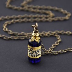 Vintage LOVE POTION Bottle Charm Necklace,Little,Quirky | eBay Love Potion Bottle, Vial Necklace, Magic Bottles, Small Glass Bottles, Bottle Ideas, Potion Bottles, Magic Potion, Diy Jewelry Projects