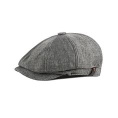 a gray hat on a white background