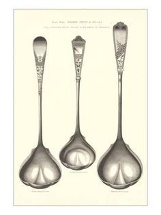 three spoons with different shapes and sizes