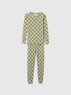 Soft cotton pajama top and pants set.  Crewneck.  Long sleeves.  Elasticized waist at PJ pants.  Allover Grogu print.  Made with 100% organically grown cotton, which is grown without the use of synthetic pesticides and fertilizers.  Straight, easy fit.  Easy pull-on waist. Green Cotton Sleepwear With Graphic Print, Fitted Graphic Print Sleepwear For Loungewear, Green Graphic Print Sleepwear For Loungewear, Gap Relaxed Fit Sleepwear For Pajama Party, Gap Cotton Bedtime Sets, Gap Long Sleeve Sleepwear For Sleepovers, Gap Long Sleeve Loungewear Set, Star Wars Green, Star Wars Print