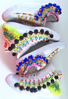 Indian Wedding Shoes, Bridal Sneakers, Shoe Makeover, Navratri Dress, Diy Fabric Jewellery, Custom Shoes Diy, Diy Sneakers, Beaded Shoes, Confident Women