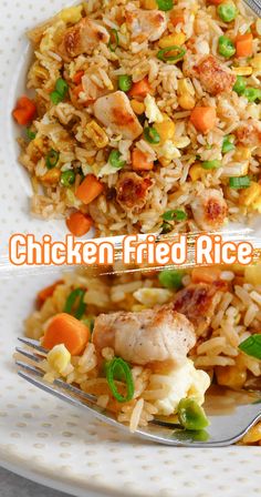 Dinner can be on the table in 30 minutes when you make this easy Chicken Fried Rice! This recipe has simple ingredients, it's affordable and so delicious! Homemade Chicken Fried Rice, Easy Chicken Fried Rice, Chicken Fried Rice Easy, Flexitarian Recipes, Fried Rice With Egg, Savory Recipe, Asian Inspired Recipes, Chicken Fried Rice, Chicken Fried