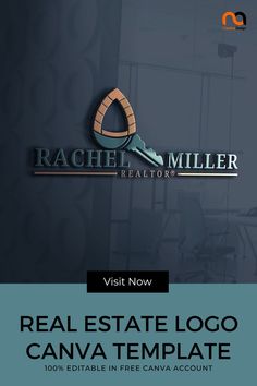 real estate logo canva template