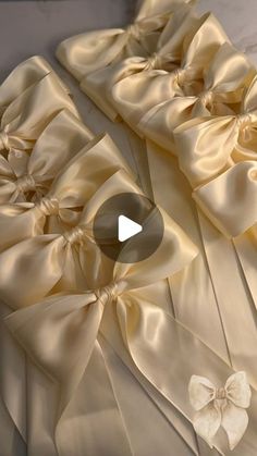 a video showing how to make satin bows for wedding gowns and bridal gowns