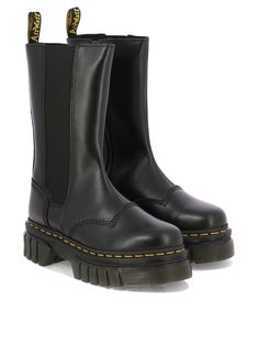 Dr. Martens"AUDRICK CHELSEA TALL" boots100% leather - 100% rubberLeatherPull-on;Rubber sole;Elasticated panels;Contrasting stitching;Heel height: 5,5 cm Dr Martens Audrick, You Look Fab, Boot Pulls, Black Boots Tall, Boots Uk, Prada Designer, Boots Fall, Tall Boots, Dr. Martens