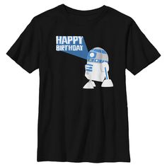 No need to keep looking for fashion help in Alderaan places! Add a little out-of-this-world style to your wardrobe with some truly epic Star Wars styles! Transport yourself to a galaxy far, far away with this officially licensed Star Wars: A New Hope R2-D2 Happy Birthday Boys' Graphic T-Shirt that features a cool R2-D2 wishing you a happy birthday printed across the front. May the birthday wishes be as epic as the saga itself! Star Wars A New Hope, Happy Birthday Boy, Trending Graphic Tees, Birthday Boys, Star Wars Light Saber, R2 D2, Boys Graphic Tee, Kids Clothes Boys, A New Hope