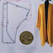 an image of a sewing pattern for a cardigan