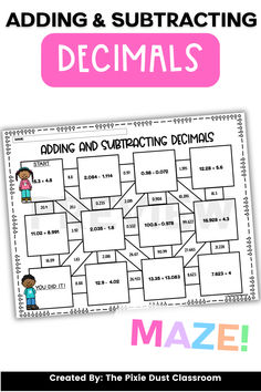 the adding and subtracting worksheet with text that reads adding and subtracting