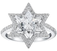 Complete an evening ensemble with this vintage-inspired ring featuring a scintillating star motif at the center surrounded by sparkling Diamonique simulated diamonds. Rich Couple, Star Motif, American Leather, Star Ring, Ring Size Guide, Ring Sterling Silver, Star Shape, Sterling Ring, Fashion Set