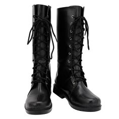 Harley Quinn Boots Halloween Costumes Accessory Custom Made Cosplay Sh – New Cosplaysky Black Lace-up Boots For Cosplay, Leather Lace-up Boots For Cosplay, Knee-high Halloween Cosplay Boots, Knee-high Boots For Cosplay Halloween, Knee-high Boots For Halloween Cosplay, Black Knee-high Boots For Cosplay, Halloween Knee-high Leather Boots, Lace-up Boots For Halloween Cosplay, Knee-high Leather Boots For Halloween