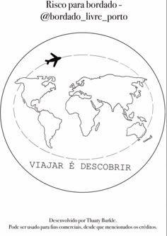 an airplane flying over the earth in black and white, with spanish writing on it