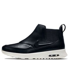 (WMNS) Nike Air Max Thea Mid 'Black Sail' 859550-001 (SNKR/Cozy/Casual/Mid Top/Women's/Breathable) Air Max Thea, Nike Air Max Thea, Mid Top, Black Running Shoes, Stylish Sneakers, Perfect Pair, Air Max, Nike Air Max, Sailing