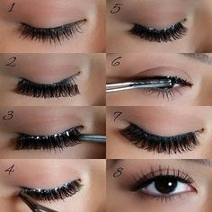 Fake Eyelashes Applying, Tab Bracelet, Eyelashes How To Apply, Flared Lashes, Eyelashes Tutorial, Lashes Fake Eyelashes, Applying False Lashes, Applying False Eyelashes, Faux Lashes