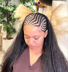 Cornrows With Box Braids, Women Cornrows, Pretty Braids, Natural Hair Stylists