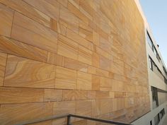 the side of a building that is made out of wood