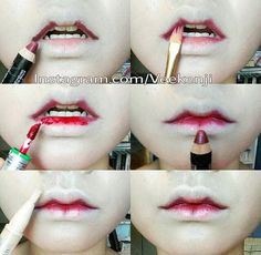 Cosplay Lip Makeup, Doll Lips, Stained Lips, Fantasy Make-up, Makeup Cosplay