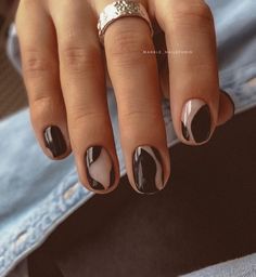 Minimal Nails Art, Pumpkin Nails, October Nails, Smink Inspiration