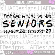 the one where we are seniors season 20 episode 24 is now available on digital files