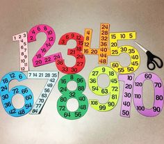 the numbers are cut out and placed on top of each other to spell out their place value