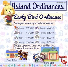 the poster for island ordinances night out ordinance with cartoon characters on it