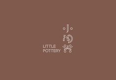 the little pottery logo is shown on a brown background