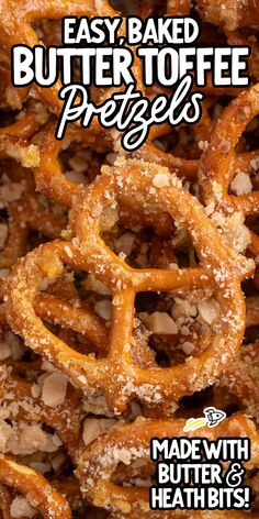 an image of homemade butter toffee pretzels