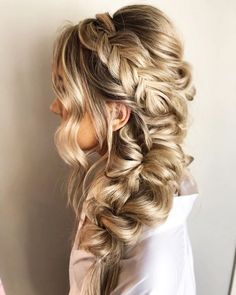 Side Hairstyle, Wedding Hair Side, Side Braid Hairstyles, Wedding Hair Ideas, Wedding Hair Styles