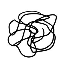 a black and white drawing of a knot