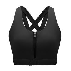 PRICES MAY VARY. High Impact Sports Bras:Stay supported during your workouts with our high-performance sports bra. Designed specifically for women, it offers excellent support and comfort, allowing you to focus on your fitness goals. Elevate your workout wardrobe with our collection of workout bras for women. Engineered with advanced features and premium materials, these bras provide the perfect balance of support, flexibility, and style. This front close sport bra is easy to wear as you don't need to twist the bra around or to hold it in place at the back, and the straps at the back make the curve of your back look even more beautiful, so you can maintain good posture while you work out. Step up your activewear game with our stylish crop tops.This front zip sport bra has additional featur High Impact Workout, High Impact Sports Bras, Zipper Sports Bra, Back Yoga, Running Sports Bra, Workout Bra, Front Zip Sports Bra, Womens Workout, Bras For Women