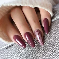 Embrace the season with 30 Trendy November Nail Ideas to Rock This Fall Season! Discover cozy tones like deep maroon, copper, and dark teal, paired with chic details like gold leaf and subtle glitter. These designs add a touch of elegance to your autumn look. 🍁✨ #NovemberNails #TrendyIdeas #ChicNails #FallNails #NailInspo #NailGoals Accent Nail Designs, Minimalist Nail, Simple Fall Nails, November Nails, Simple Gel Nails, Work Nails, Nail Colours, Almond Nails Designs