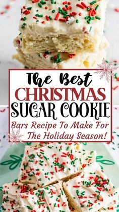 the best christmas sugar cookie bars recipe to make for the holiday season