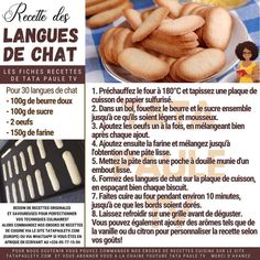 an advertisement for french biscuits with instructions on how to make them and how to use them