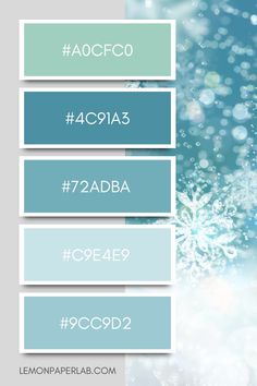 snowflakes with the words acfco and 4cfaba on them