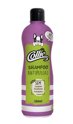 a bottle of shampoo that is purple and green with white stripes on the bottom