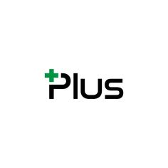 the plus logo is black and green