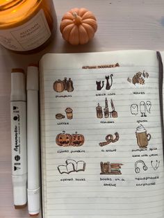 autumn, journaling, pumpkins, coffee, books, black cats, headphones, rain, romanticize the life Fall Notes Aesthetic, Romanticize The Life, Autumn Journaling, Autumn Bullet Journal, Fall Notebook, Autumn Journal, Journal Inspiration Writing, Coffee Books