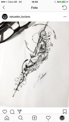 an image of a tattoo design on paper