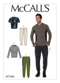 men's sweat pants and hoodie sewing pattern