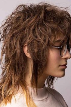 Edgy Shag Haircut, Punk Haircut, Older Hair, Shag Haircut Ideas, Curly Shag Haircut, Wild Hair