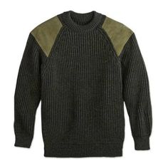 This classic men's sweater is inspired by a late-19th-century style worn by English Rangers who patrolled the royal forests and deer parks against poachers. The U.S. National Park Service Ranger corps was founded in the same tradition. Made using naturally water-resistant Welsh wool; it boasts calfskin patches to reinforce the elbows and shoulders. Wool Sweater Men, Christmas Sweater Men, Elbow Patch, Sweater Fits, Mens Fashion Casual Outfits, Men Fashion Casual Outfits, Mens Winter Fashion, British Isles, Best Wear