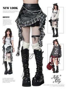 Hem Skirt, Plaid Fabric, Character Outfits, Asymmetrical Hem, Dream Clothes, Look Cool, Lace Fabric, Aesthetic Clothes