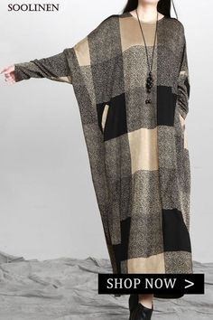 Beautiful Plaid Pockets Long sleeve Maxi Dresses Fall Long Sleeved Maxi Dress Fall, Long Sleeve Maxi Dresses, Long Sleeve Dresses Fall, Asymmetrical Coat, Plaid Wool Coat, Quilt Dress, Dresses Fall