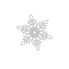 a snowflake is shown in black and white