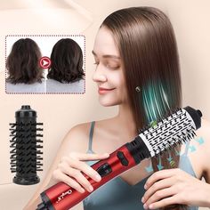 Rotating Hair Brush, Rotating Hair Dryer, Casual Hair, Straighten Hair, Hot Air Brush, Hair 360, Hair Curl, Hair Dryer Brush, Curl Hair