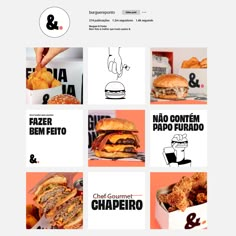 an image of a website page with different food items