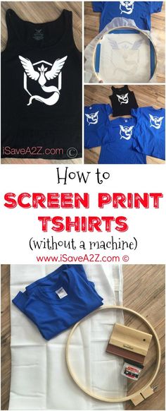 how to screen print tshirts without a machine with pictures on the front and back